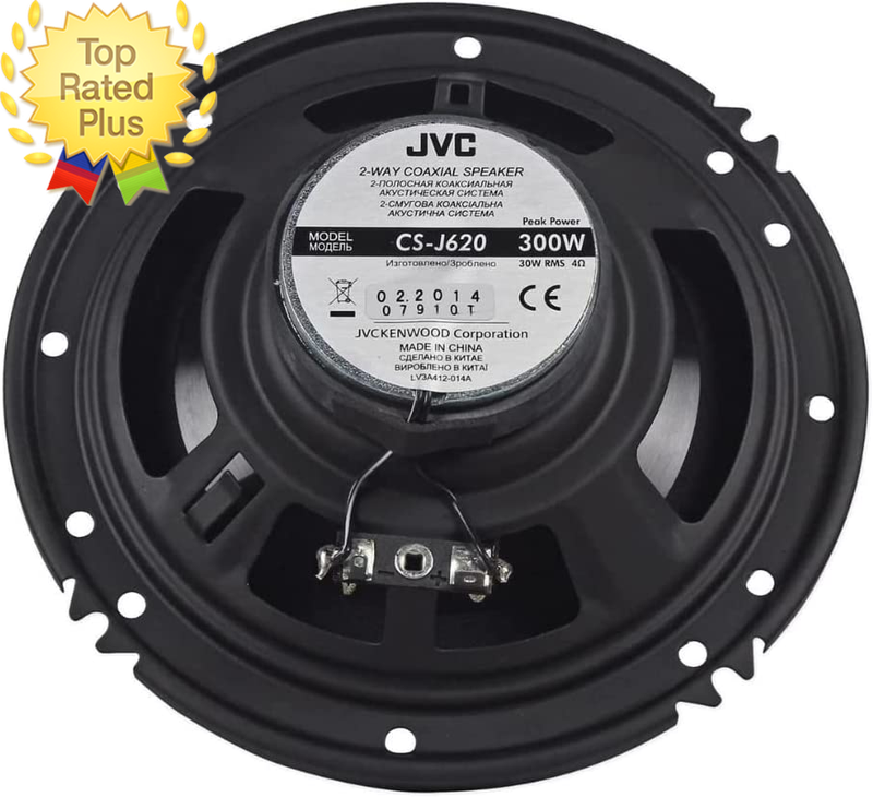 JVC CS-J620 300W 6.5 CS Series 2-Way Coaxial Car Speakers Set of 2