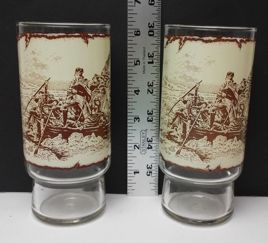 2 George Washington Heritage Collector Series Glasses Coca Cola Company