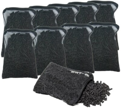 10 lbs Activated Carbon in 10 Media Bags for Aquarium Fish Pond Canister Filter