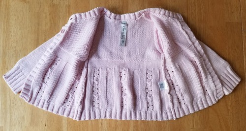 Baby Girls Clothes, Light Pink Cardigan Sweater, Size 12 Months, Cherokee brand