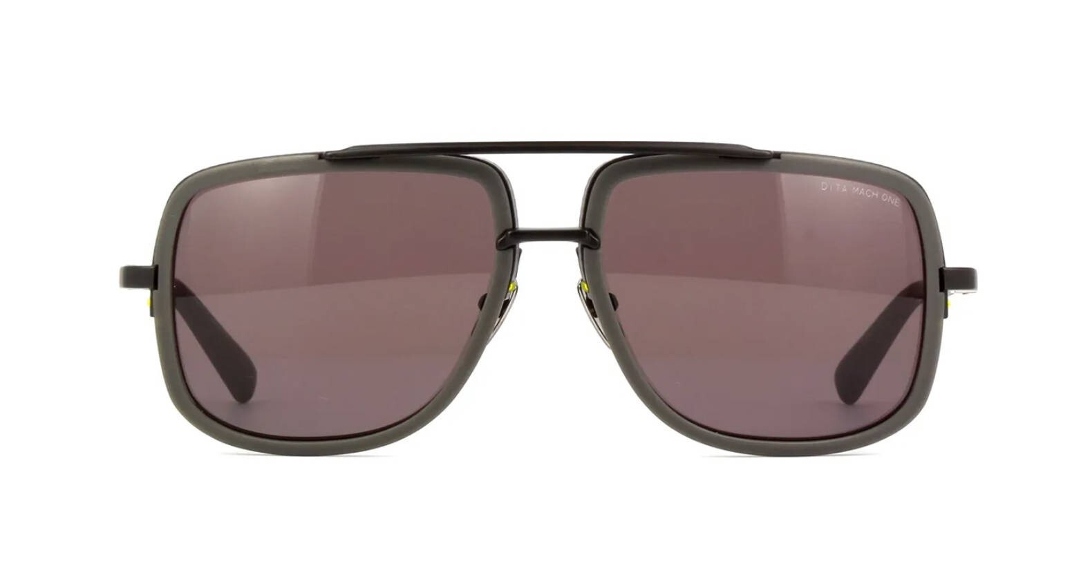 Pre-owned Dita Mach-one Matte Black Castle Rock/dark Grey (v-gry-blk) Sunglasses In Gray