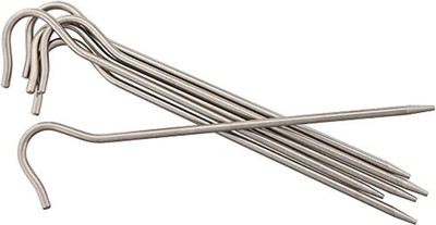 Vargo Titanium Shepherds Hook Stake (6-Pack) | Lightweight Tent Stakes | 0.3 ...