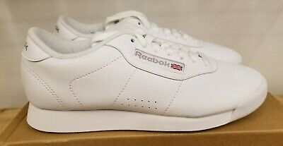 Reebok Women's Princess Leather White Shoes New In Box