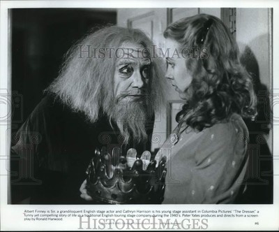 1983 Press Photo Albert Finney & Cathryn Harrison In a Scene From ''The Dresser''