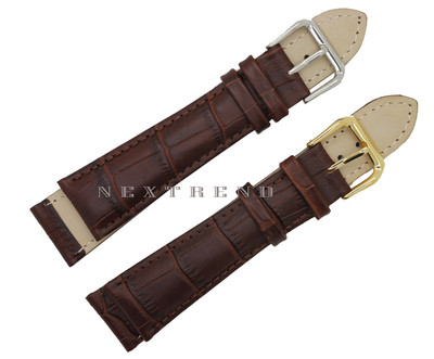 ️ Ремешок для часов High Quality Brown Alligator Grain Genuine Leather ...
