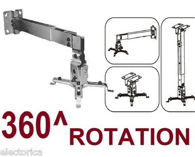 UNIVERSAL Extendable TILT DLP LCD CEILING WALL Projector Mount BRACKET HD TV BHM