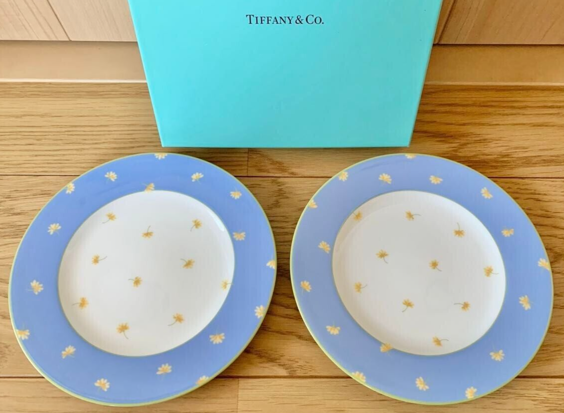 食器 TIFFANY&Co. Valley Tiffany & Co. Tiffany Valley Floral 2 piece Dish Plate Set Made in