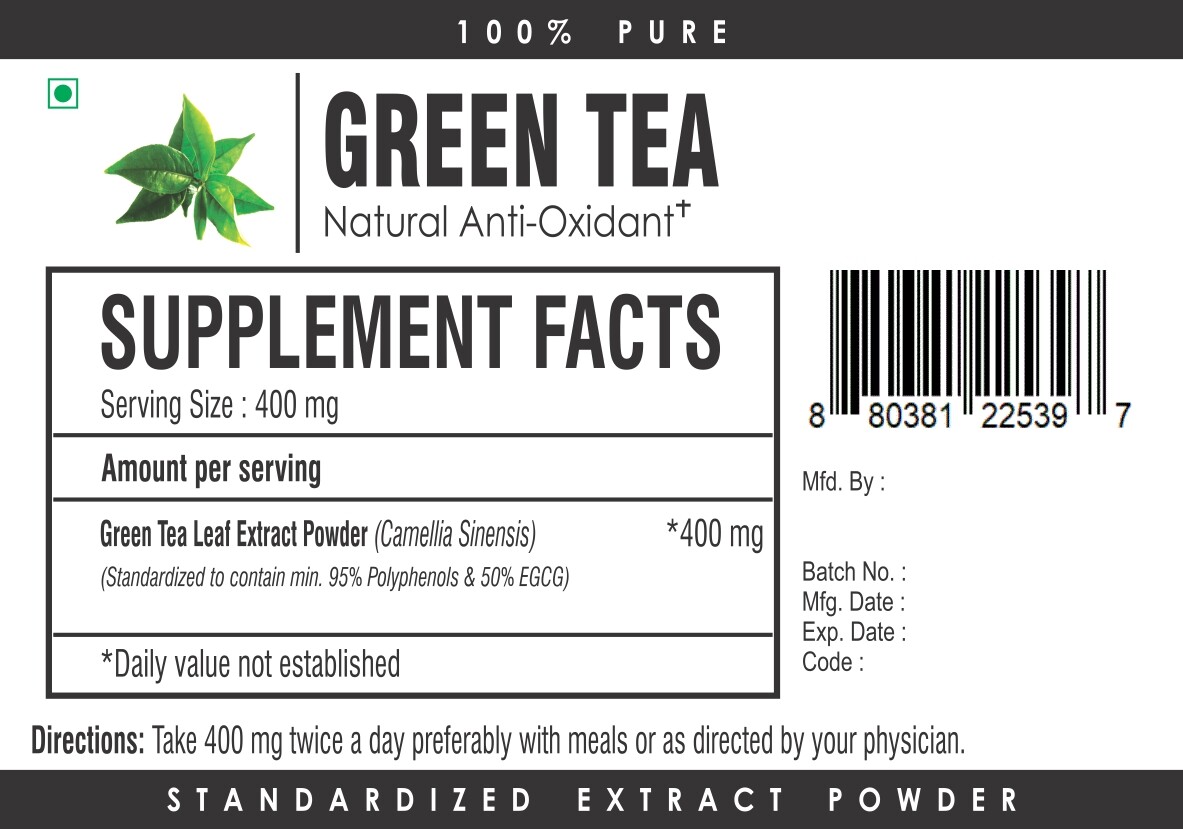 PURE Green Tea Extract Powder 90% Polyphenol 50% EGCG Anti-aging Antioxidant - Picture 3 of 3