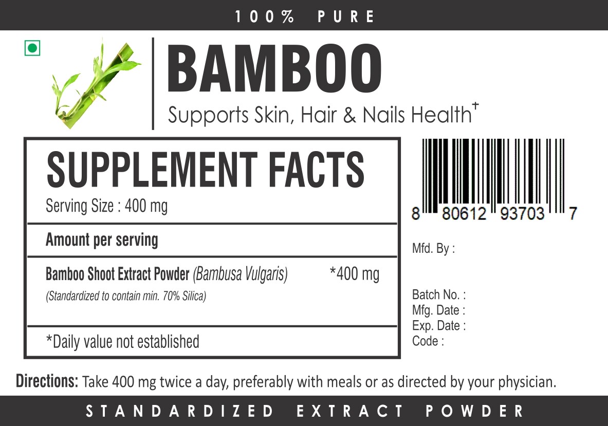 Bamboo Extract Powder Natural Silica For Skin, Hair & Nails Health Silicon - Picture 3 of 3