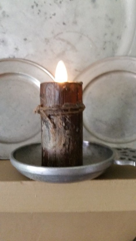 TWO BEESWAX VOTIVES  Judy Condon !!! Hand Poured/Timer!  Remote