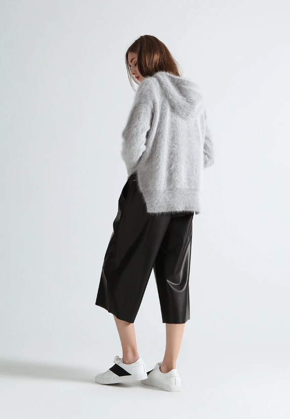 MARKENLOS ❄️4 COLORS ANGORA PULLOVER WOLLE KAPUZE WOOL HOODED JUMPER SWEATER MINK CASHMERE