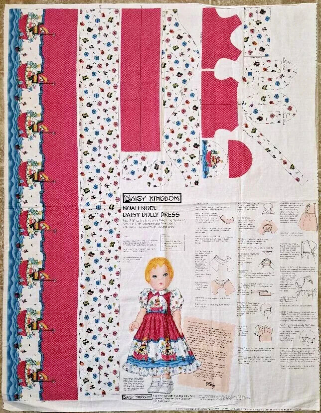 Daisy Kingdom Noah Noel Dolly Christmas Dress Panel fits 17"-19" AG Dolls #3229