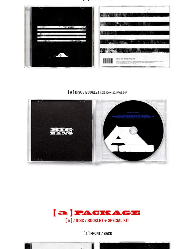 新品未開封◆ BIGBANG MADE SERIES 【 A 】 韓国盤CD 黒 BIGBANG [MADE] SERIES Album A/a RANDOM Ver. CD+Booklet+Card+