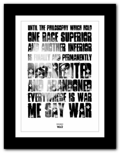 ❤   BOB MARLEY War  ❤ #2 song lyric poster typography art print - A1 A2 A3 or A4