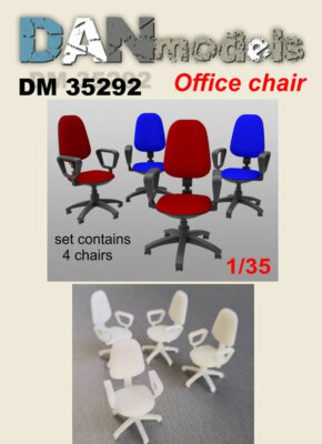 DANmodels DM 35292 - Material for dioramas - Office chairs - 4 pcs 1/35