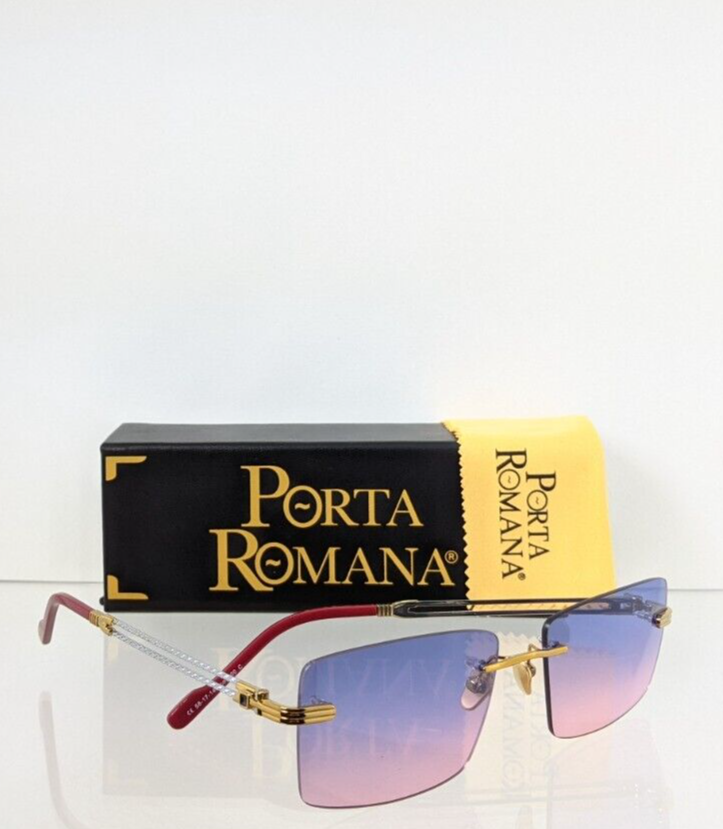 Pre-owned Porta Romana Authentic  1010 Sunglasses Col. 100 1010 Vintage Frame In Blue/pink Two Toned