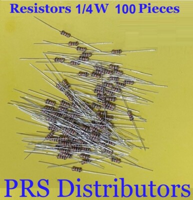 100 Pieces Resistors  1Ω to 1MΩ 1/4W 0.25 W 5% Tolerance USA SELLER Your Choice