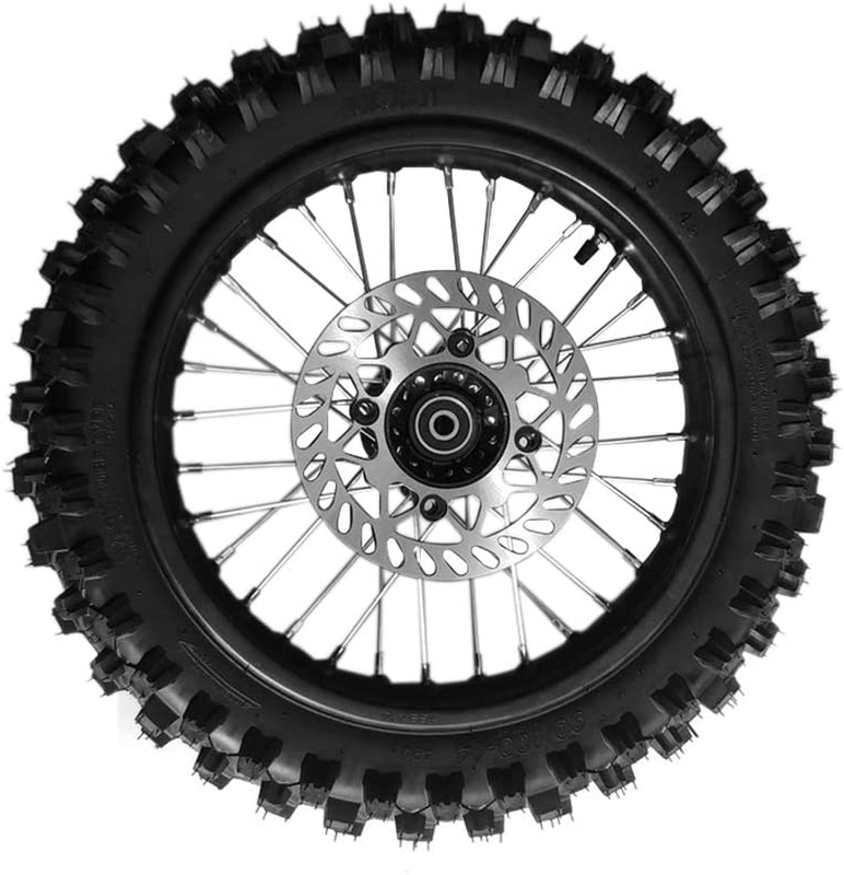 70/100-17Inch Front Wheel Tire and Rim Inner Tube with 12Mm Bearing Assembly for