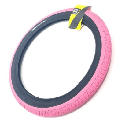 GT LP-5 BMX Bike Tire, 20 x 2.35, Pink/Black