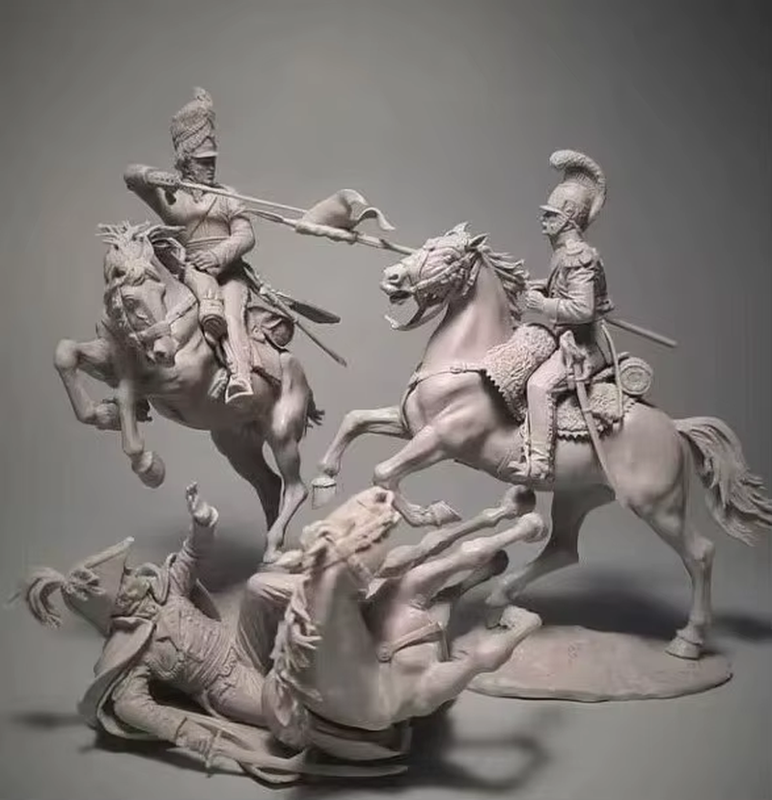 1/32 Resin Model Kit: Napoleonic British Soldiers & French Cavalry