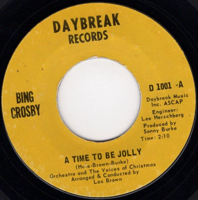 Bing Crosby – A Time To Be Jolly 1972 Daybreak Pop Christmas EX