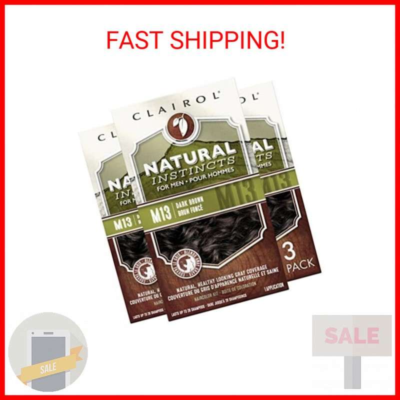 Clairol Natural Instincts Semi-Permanent Hair Dye for Men, M