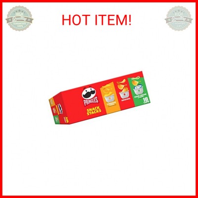 Pringles Potato Crisps Chips, On-the-Go Snacks, Variety Pack, (18 Cups)