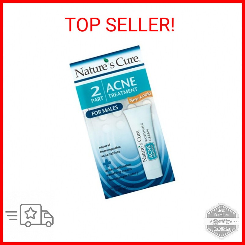 Nature's Cure Two Part Acne Treatment System for Males (1 Month Supply)