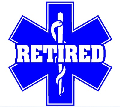 Star of Life Retired Caduceus Vinyl Decal Nurse LPN Doctor MD Medic Practitioner