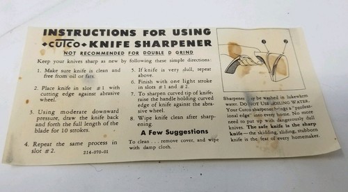 Vintage Cutco Knife Sharpener Brown Made in USA