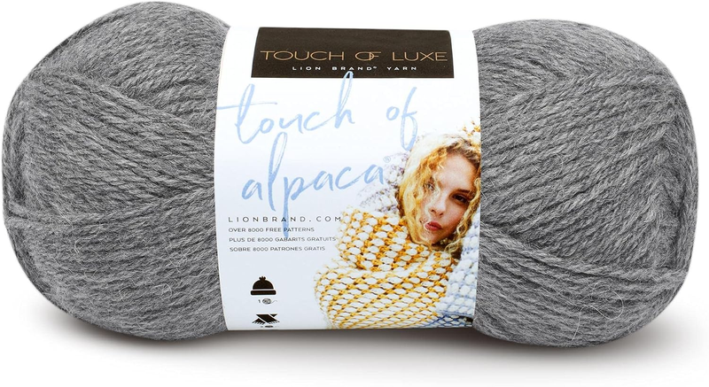(1 Skein) Touch of Alpaca Yarn, Oxford Grey