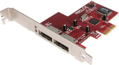 NEW StarTech 2 Port eSATA Controller Card PCI Express Adapter PEXESATA2 (1BLU54)