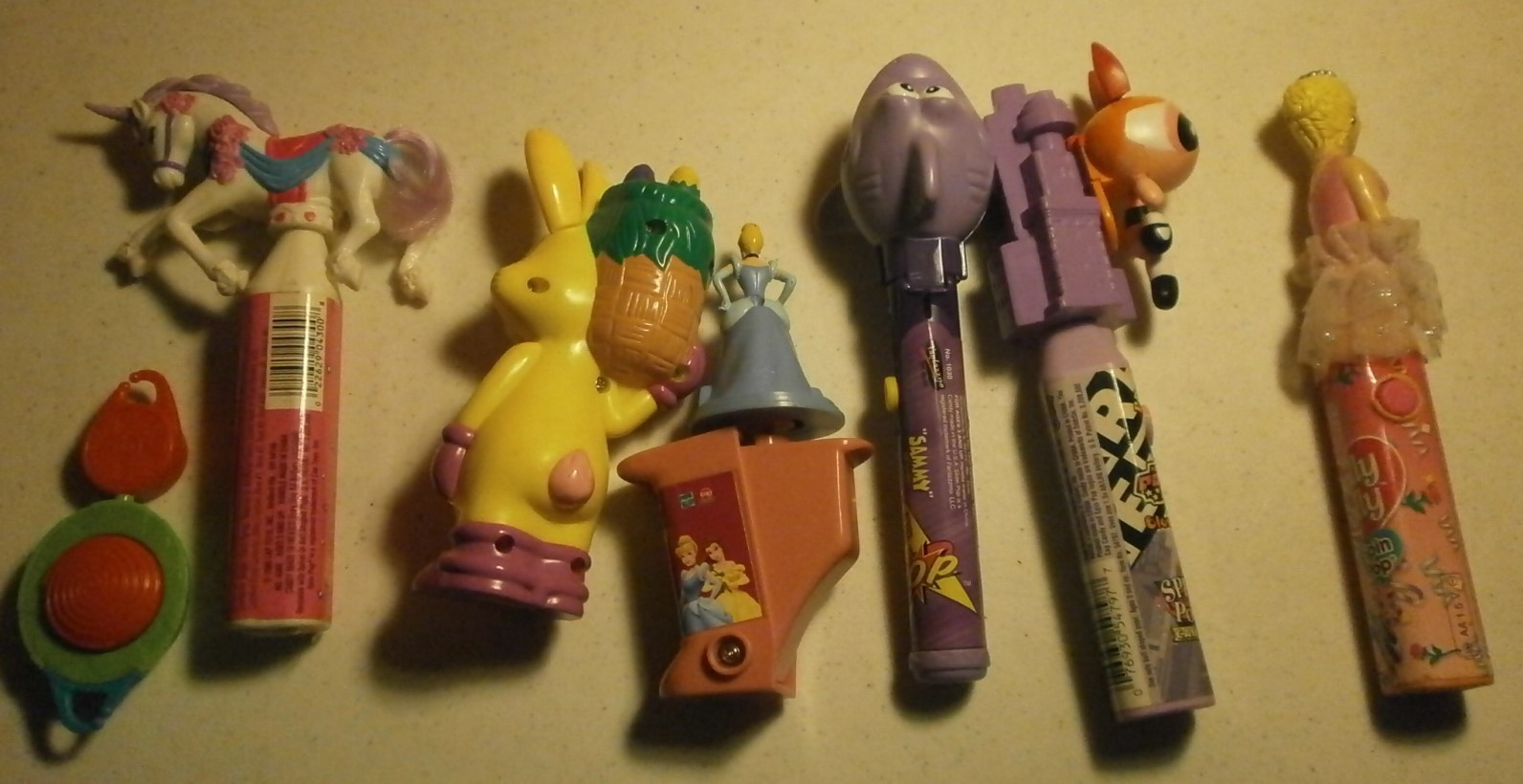 Spin Pops-6-4 Work-Cinderella-Power Puff-Etc.