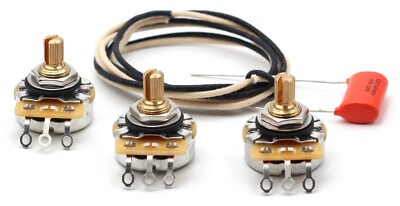 TAOT Strat  Basic Wiring Kit - CTS Pots, .047 Orange Drop, Gavitt Cloth Wire