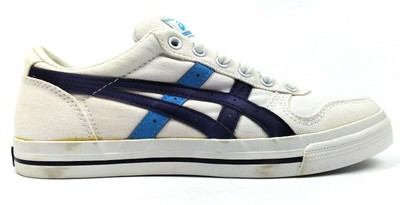 Asics Alton Women s Walking Shoes Lightweight Lace Up Canvas White Navy Size 5