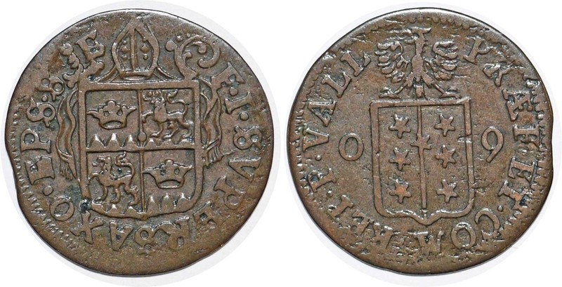 Suisse Sitten 1/2 Batzen 1709  Km#26