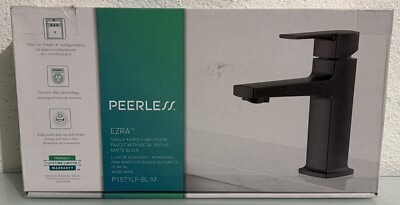 Peerless Ezra Single handle Bathroom Faucet With Metal Pop-up Matte Black