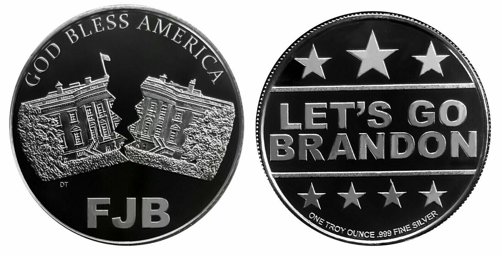 トランプ大統領　1オンス カラー純銀バー　Let’s Go Brandon Lets Go Brandon - No Mask Required 1oz Silver Round