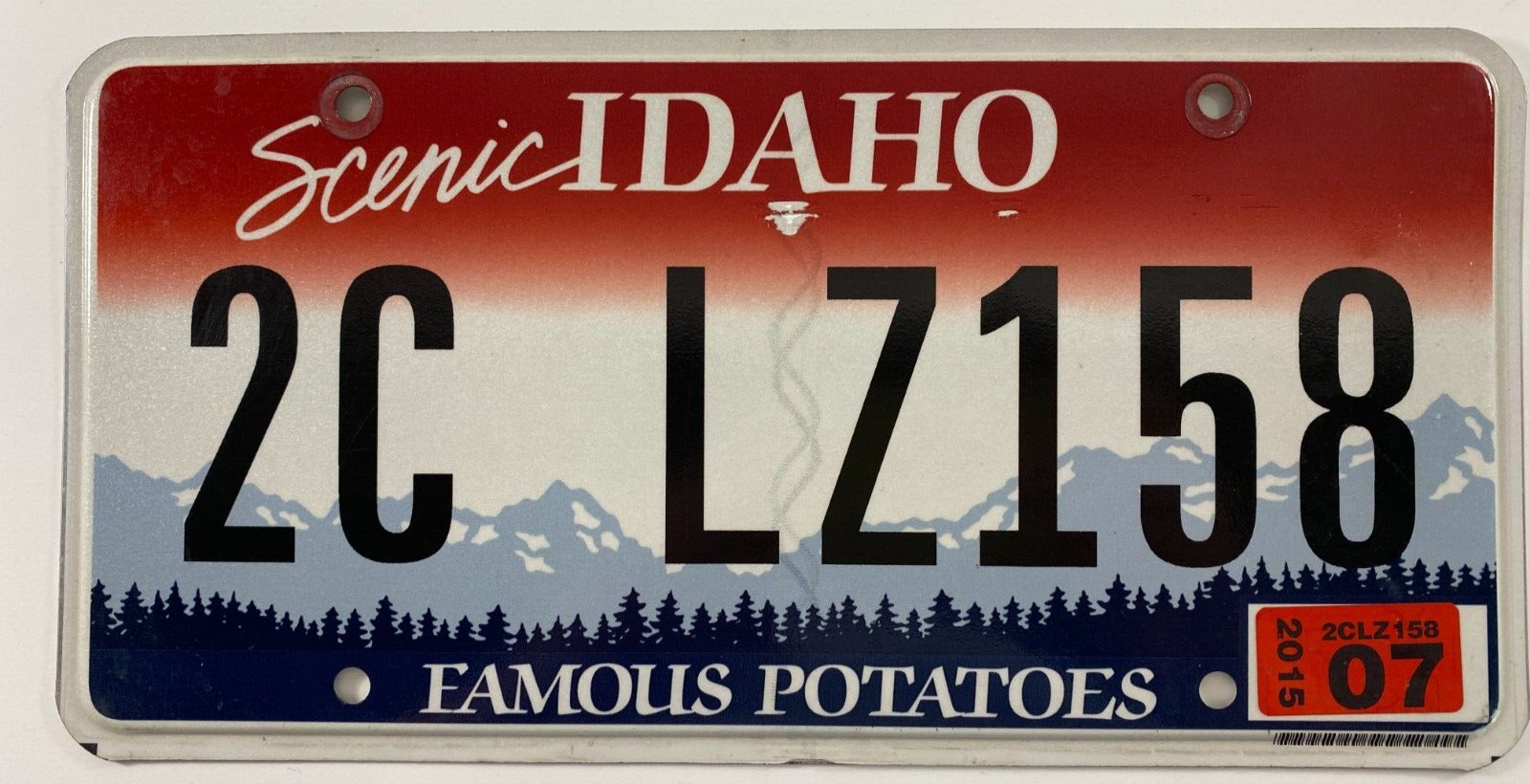 2015 Scenic Idaho Famous Potatoes License Plate 2CLZ158 w/Sticker