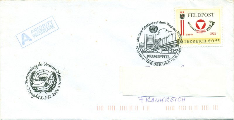 Austria 2006 Cover Numiphil   Personalisierte Briefmarken Feldpost 02644 Osd