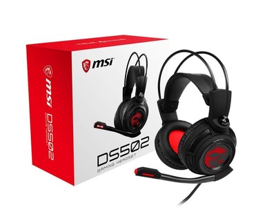MSI DS502 Gaming Headset, Enhanced Virtual 7.1 Surround Sound, Ergonimic Design,