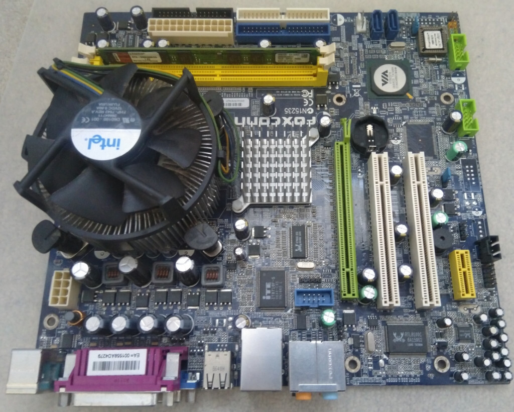 Intel Core 2 Duo E6600 2.4 GHz CPU, motherboard, 2GB DDR2 RAM | in ...