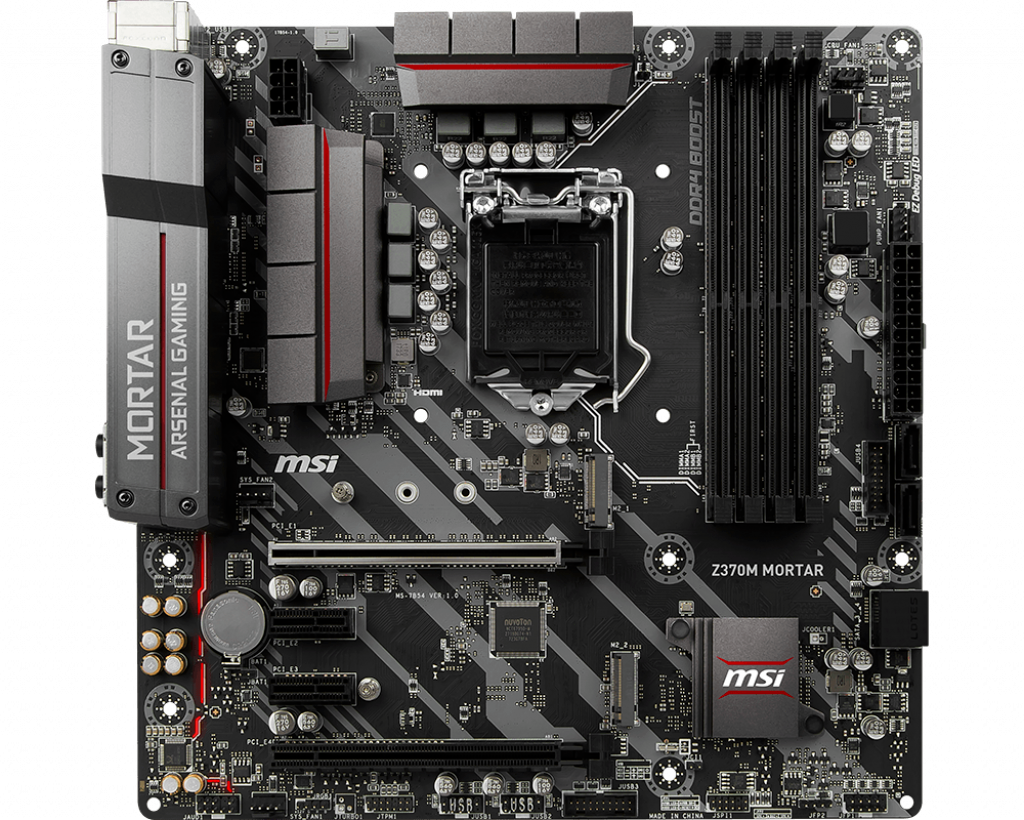 MSI MORTAR Z370M ANTEC CX200M デスクトップPC MSI Z370M MORTAR LGA 1151 (300 Series) Intel Z370 Micro ATX