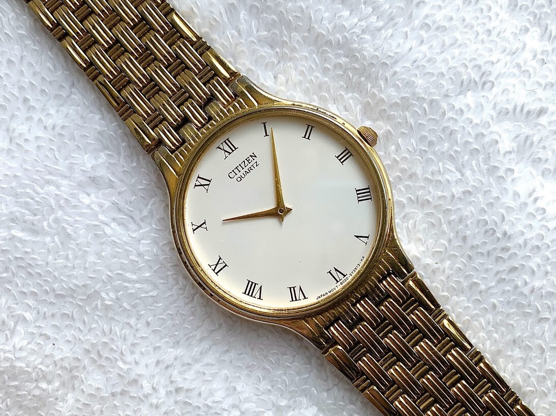 N1951 CITIZEN 17JEWELS 腕時計14K GOLDFILLED 1980s Vintage Original Automatic Golden Citizen 17 Jewels GP