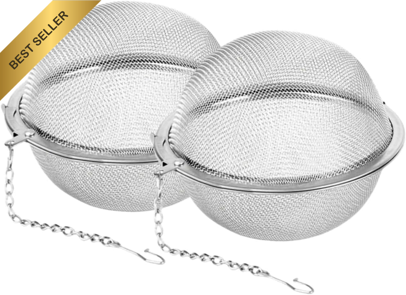 2 Pack 304 Stainless Steel Mesh Tea Infuser Balls 4.5Cm & 5.5Cm Loose Leaf Tea S