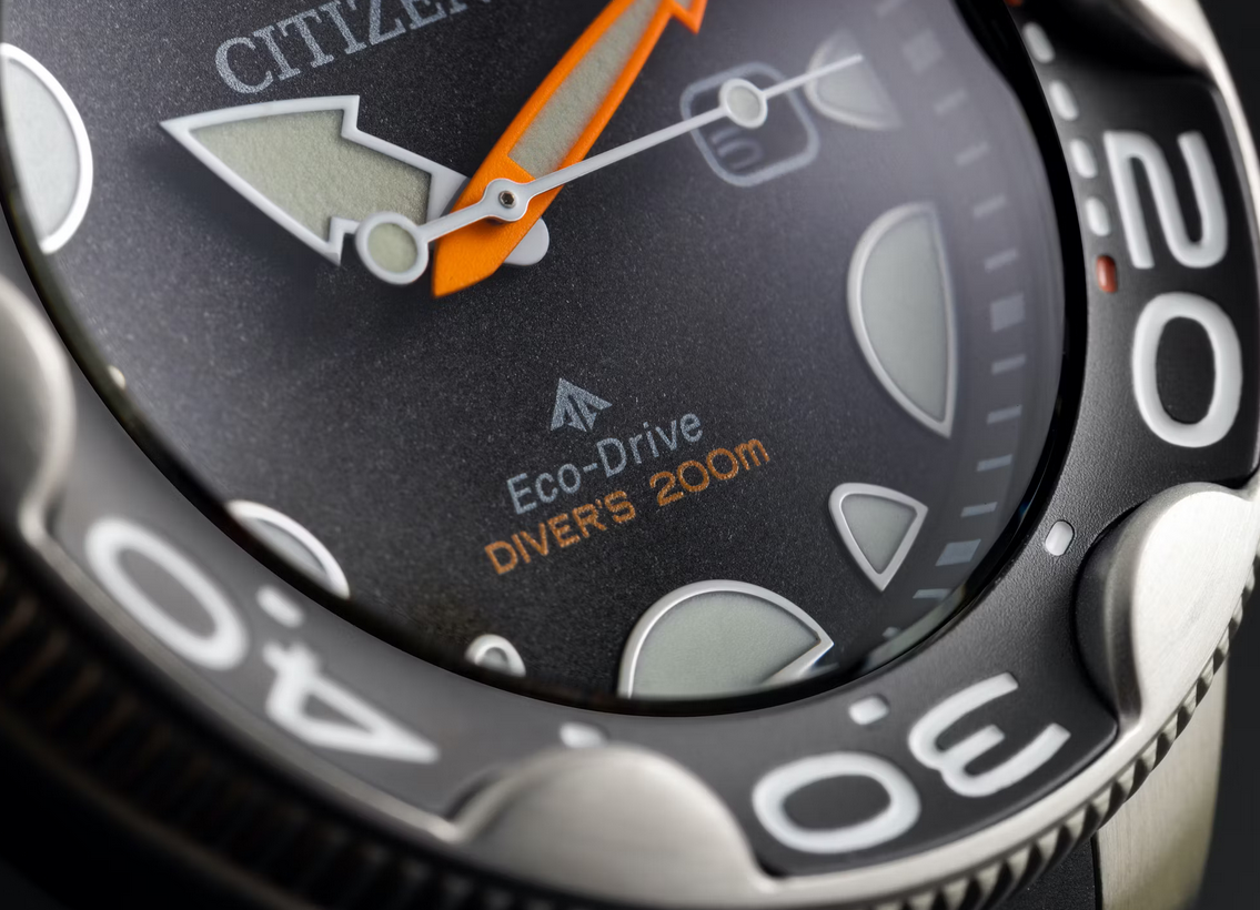Pre-owned Citizen Bn0230-04e Promaster Orca Dive Black Dial Watch