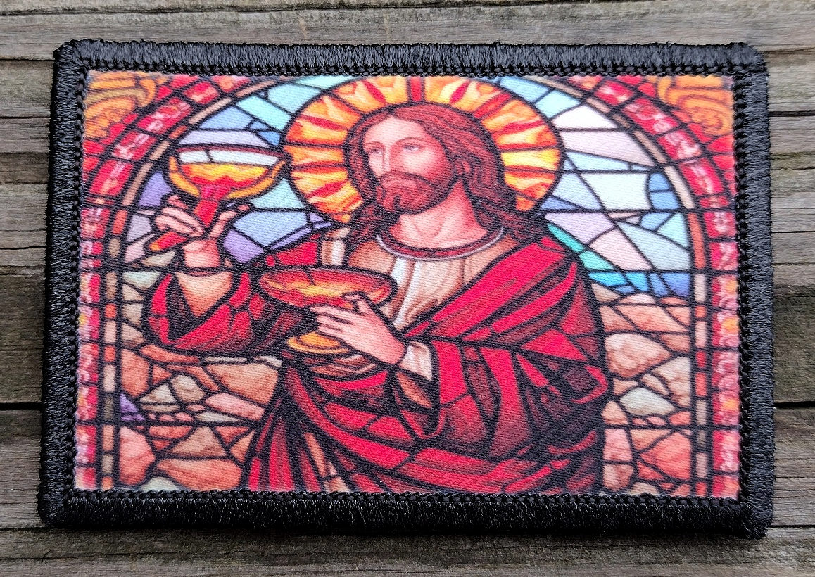 Jesus Christ Morale Patch Hook & Loop Christian Army Custom