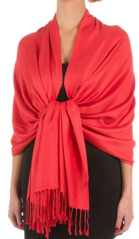 Burgundy Red Wine Pashmina Scarf Shawl Evening Wedding Events Fuchsia Party Wrap