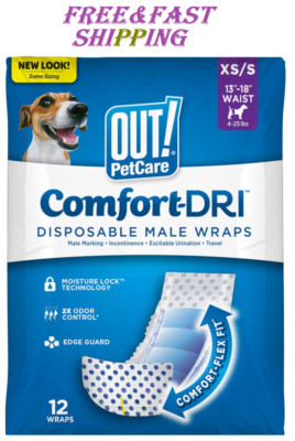 Pet Care Disposable Male Dog Diapers | Absorbent Male Wraps with Leak Proof Fit 