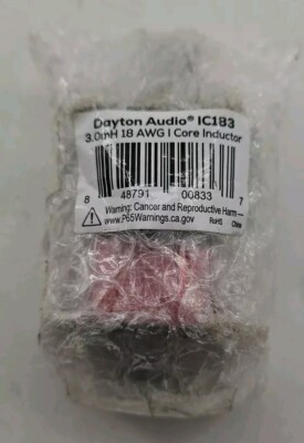 Dayton Audio - IC183 - 3.0mH 18 AWG Laminated Steel I-Core Inductor